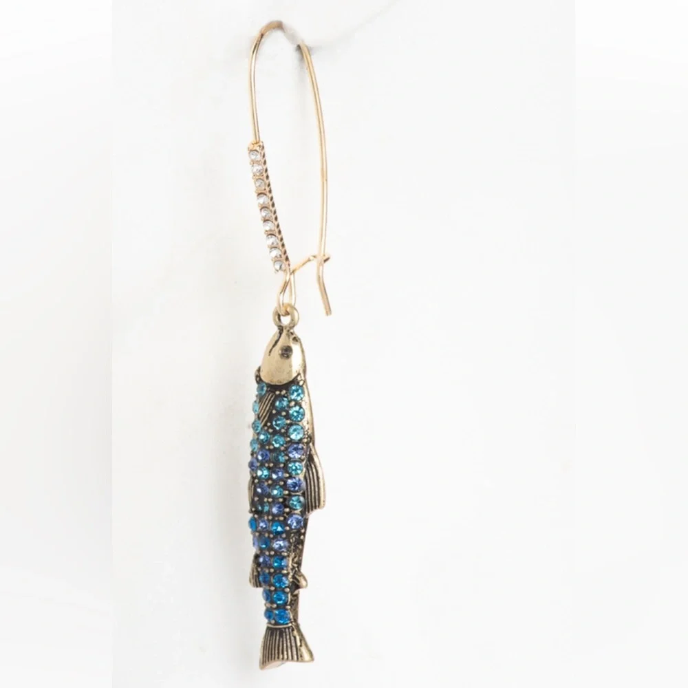 Betsey Johnson Gold and Blue Fish Decor